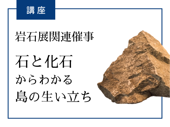 博物館文化講座「石と化石からわかる島の生い立ち」　