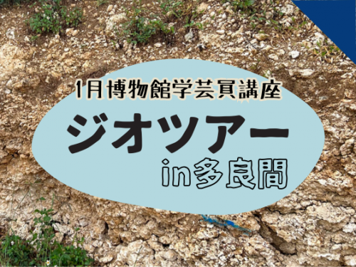 1月博物館学芸員講座「ジオツアーin多良間」 　