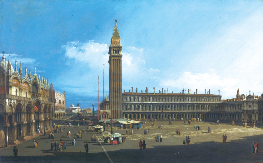 カナレット（ジョヴァンニ・アントニオ・カナル）《ヴェネツィア、サンマルコ広場》1732-33年頃　東京富士美術館蔵