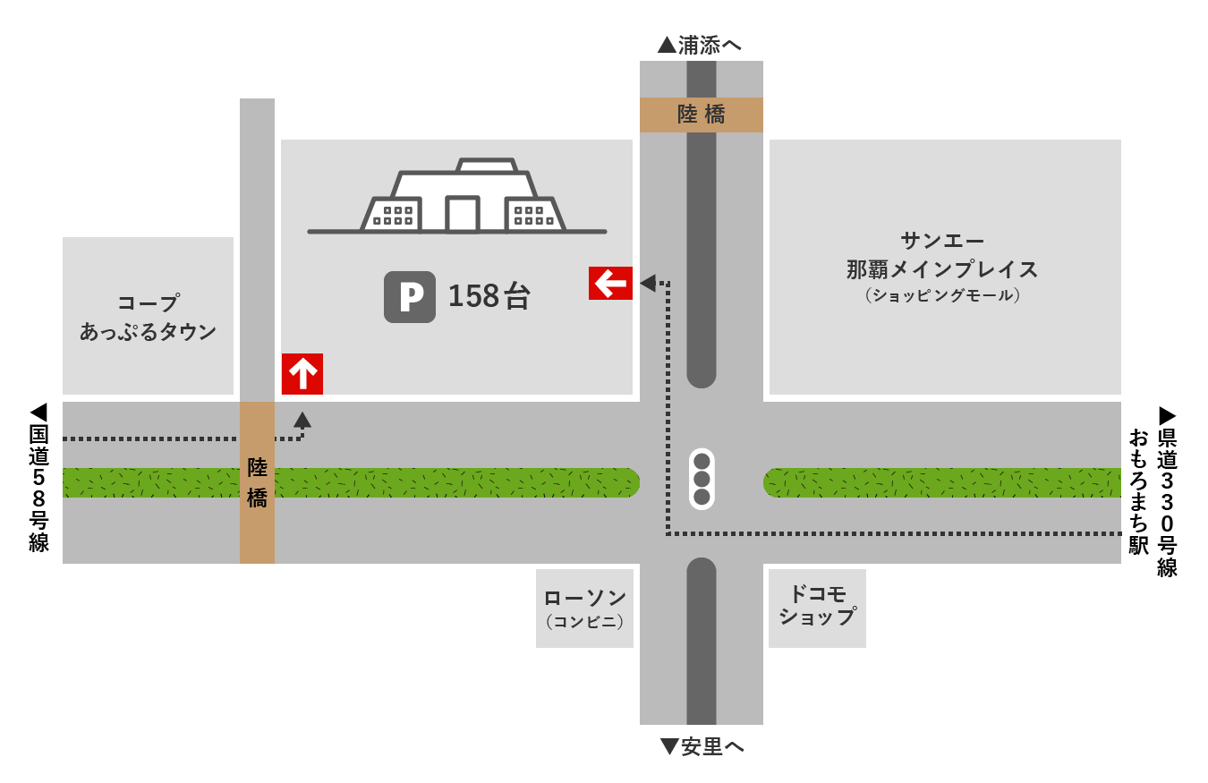 駐車場へのアクセスマップ